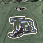 Vtg Lee Sport Tb Rays Jersey Mlb Green Size Xl