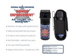 Pepper Enforcement Splatter Stream Pepper Spray With Tactical Belt Clip Holster