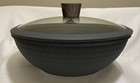 D w Deane   White 12    Wok-gray W wooden Long Handle Non-stick W lid Nwt
