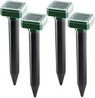 Mole Repellent 4 Pack Ultrasonic Solar Powered Animal Repellent For Outdoor Lawn