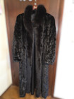 Ranch Genuine Mink Fur Coat  Black  Long  Large  Excellent Condition 