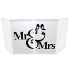 Prox Xf-smrmrs20x2 Mr And Mrs Wedding Black On White Dj Facade Scrims Pair