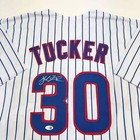 Autographed signed Kyle Tucker Chicago Pinstripe Baseball Jersey Jsa Coa