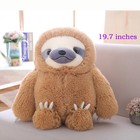 Winsterch Fluffy Giant Sloth Bear Stuffed Animal Toy Kids Brown 19 7 Inches