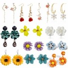 Fashion Flower Crystal Earrings Stud Women Drop Dangle Wedding Party Ear Jewelry