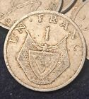 1985 Rwanda 1 Franc Coat Of Arms  Millet Flower 21mm Coin 