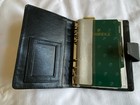 Vintage Cambridge 6 Ring Snap Compact Planner Binder Organizer - Green black