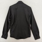 Nine West Shirt Mens Small Black Slim Fit Dress Button Down Long Sleeve 14-14 5