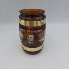 Vintage Siesta Ware Land Of Lincoln Brown Beer Mug With Wooden Handle Graphics