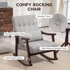 Upholstered Rocking Glider Rocker Lounger Accent Chair With Massage Support