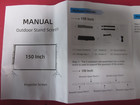 Lejiada Outdoor Projector Screen With Stand  150 In 