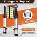12 5 Ft  Reach Aluminum Telescoping Multi-position Ladder  330 Lbs  Load Capacit