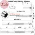 60 Pair T316 Stainless Steel Cable Railing Kit 1 8 Inch Swage Turnbuckles