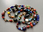 Vintage Venetian African Trade Bead Style Strand Hand Wound Lampwork Glass Beads