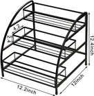Coffee Syrup Rack Organizer  9-12 Bottles Wine Holder Stand  3-tier Metal Wire C