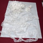 Vintage White Lace   Large Lot  3 Kinds  Flowers   3    Wide Roses  Lace Trim Lot