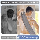 Natural Loofah Exfoliating Back Scrubber Shower Strap Body Sponge Back Brush