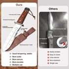 Shall Hori Hori  Japanese Garden Knife  Soil Knife With Leather Sheath  Rosew   