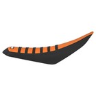 Eskute Nova Electric Mini Bike Seat Cover   Black orange black Ribs  492