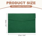 Pu Leather File Folders  A4 Document Holder 7 9  X 10 6   Green