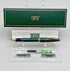Cross Solo Radiance Green   22k Gold Fountain Pen M-nib   Converter  Ink  Box