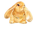 Furry Bunny Pewter Bejeweled Hinged Miniature Trinket Box Kingspoint 