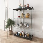 3 Shelf Glass Display Cabinet Curio Cabinets Vintage Display Trophy Antique Case