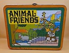 Vintage Animal Friends Metal Lunch Box - No Thermos - Read Description 