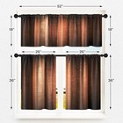  36 Inch Kitchen Curtains Brown Orange Copper Window Curtains And Valances Set 