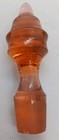 Vintage Glass Bottle Stoppers Lot 2 Frosted   Amber Decanter Tops