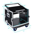 Proreck 8u Slant Top Mixer Rack Case 20  Deep Heavy Duty Amp Flight Box Wheel