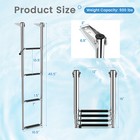 4-step Telescoping Boat Ladder Folding Extendable Swim Platform Heavy Duty
