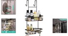 Elegant Hanging Shower Caddy Over The Door  Rustproof Stainless Steel Organizer