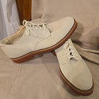 Vtg Shoes Freeman Suede Leather Man Made Rubber Soles Size 8 Man Made