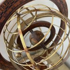 1920s Wood And Brass Armillary Sphere With Double Rotating Globe
