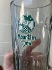 Vintage Mountain Dew Tall Glass Mug Handle Stein 7 Inch