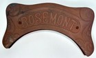 Antique Cast Iron Rosemont Stove Nameplate Arch     Victorian Ornate Heater Part