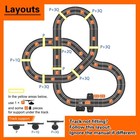 Slot Car Race Track Set With 4 Light-up Cars  2 Speed Adjustable Steering Whe   