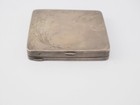 Antique Russian Art Deco Nouveau 875 Silver Etched Compact Box W  Mirror 