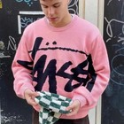 New Stussy Letter Knitted Jacquard Sweater Men s And Women s Crew-neck Knitwear