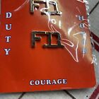 Firefighter Gold F d  Collar Brass  2 Letters Fire Department Shirt Insignia