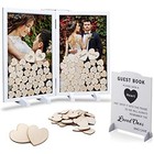 Glm Wedding Guest Book Alternative  Drop Top Wooden Frame With 160 White
