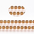  2mm Rhinestone Chain 10 Yards Color Ss6 5 Crystal Trim Ss6 5   2mm Dark Orange