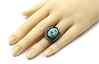 Vintage Navajo Southwestern Sterling Silver Robin Egg Blue Size 6 Feather Ring