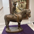 Artist  Boy On Horse  Cold Cast Bronze Sculpture Rare Sculpture