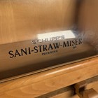 Schupp   s Sani-straw-miser Vintage Straw Dispenser With Wooden Base Works