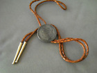 Old Southwestern Real 1880 Morgan Silver Dollar Coin Silver Bolo Tie C-31