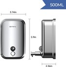 Commercial Soap Dispenser Wall Mount Stainless Steel Dispensers Liquid Manual