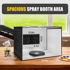 25 6-inch Portable Airbrush Spray Booth  Dual Fans  Led   360   Turntable