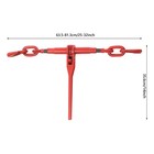 4 Pcs 3 8 -1 2  Chain And Binder Kit Ratchet Load Binder 10ft Chains Hauling
